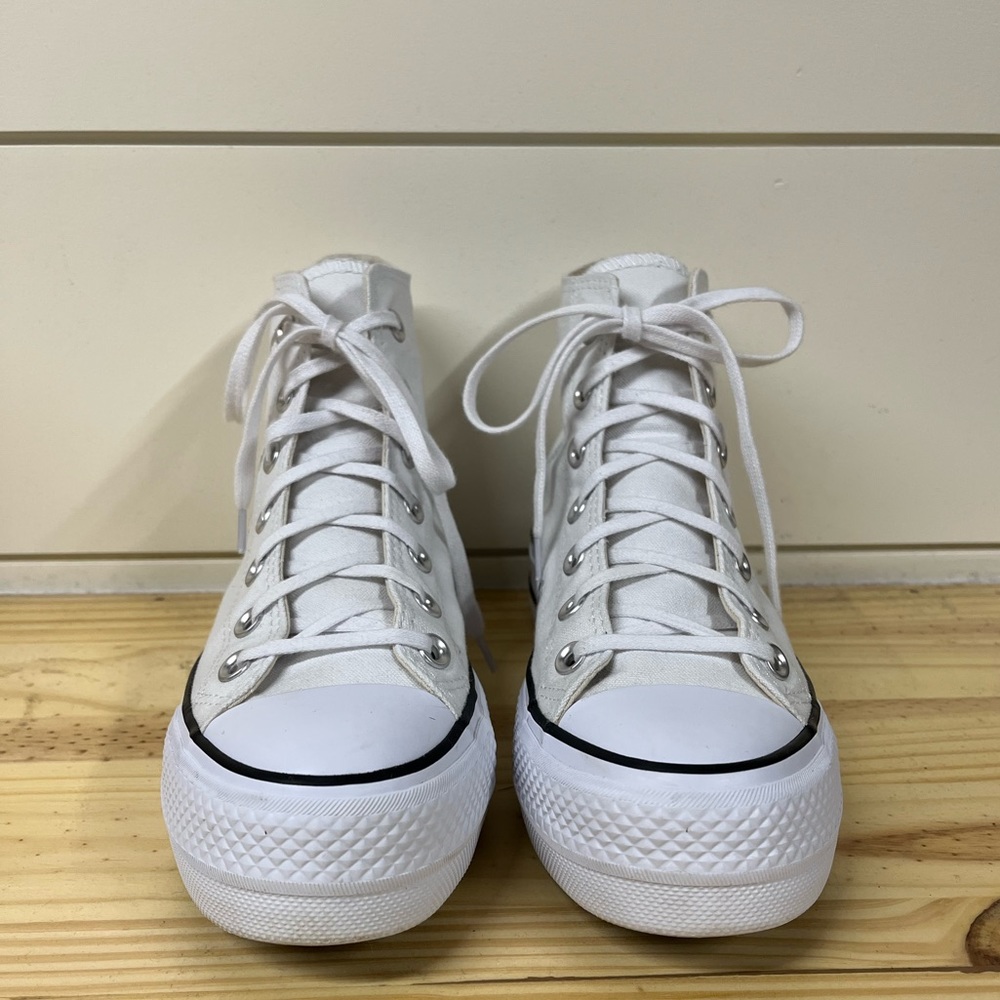 White Platform Converse